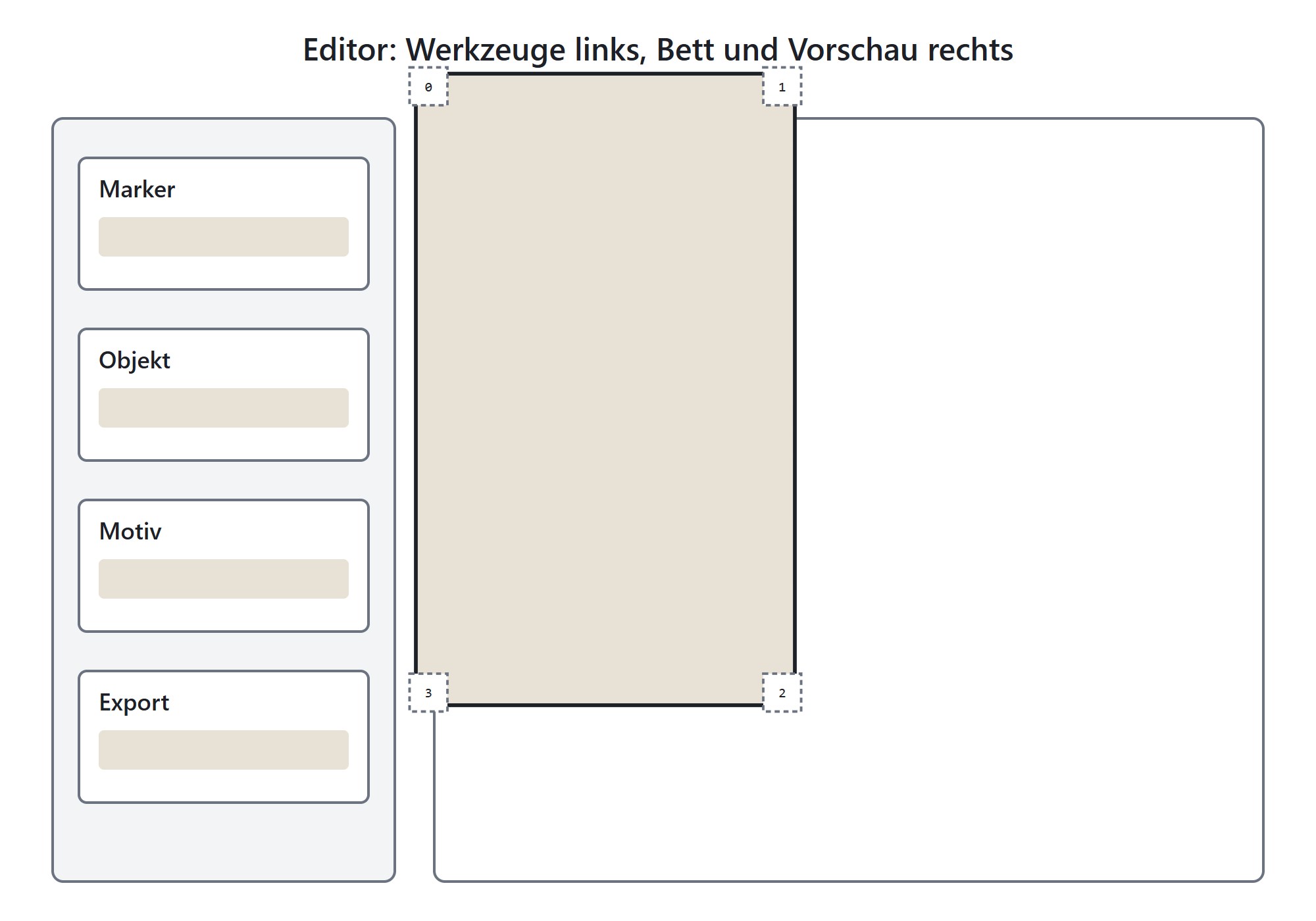 Editor with toolbar, photo and preflight panel